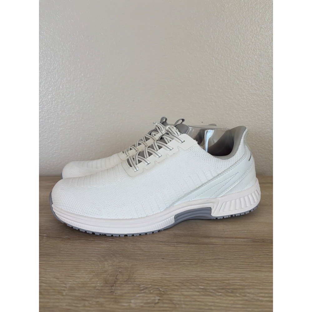 Orthofeet Mens Yari Hands-free White Knit Athletic Walking Shoes Size 11.5
